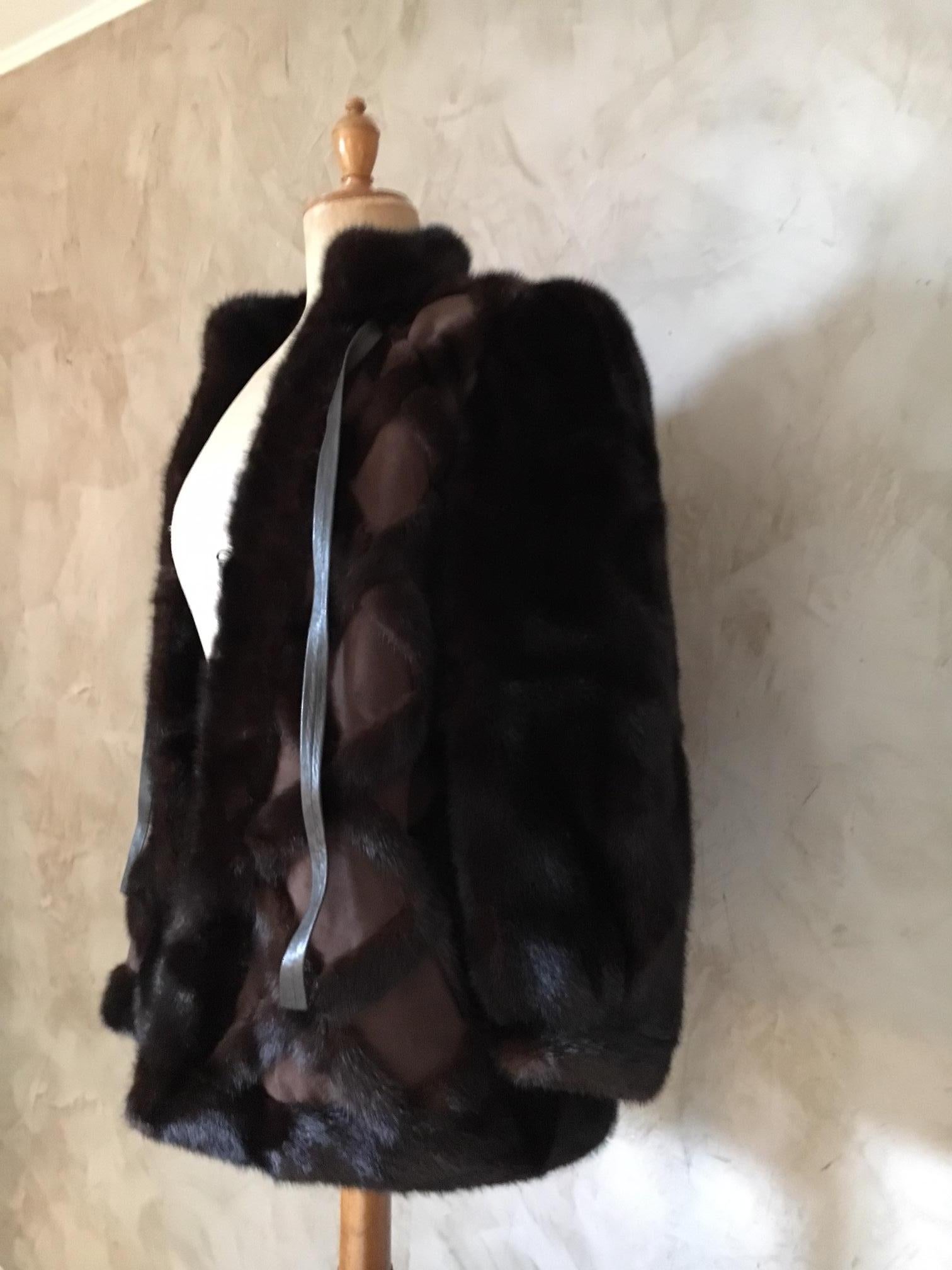 French Christian Dior Mink Fur and Suede Bomber Coat