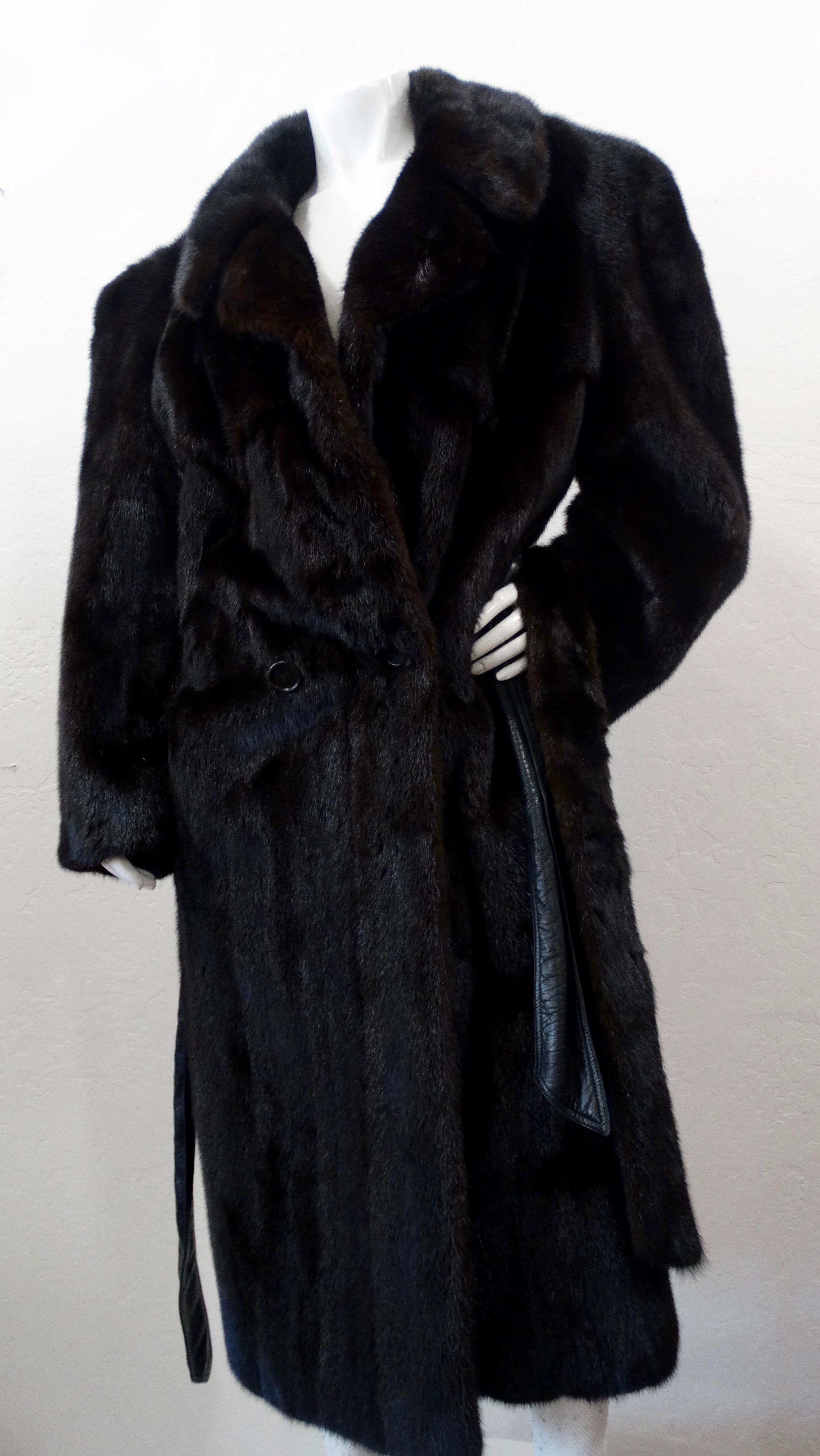 Christian Dior Mink Fur Belted Coat  4