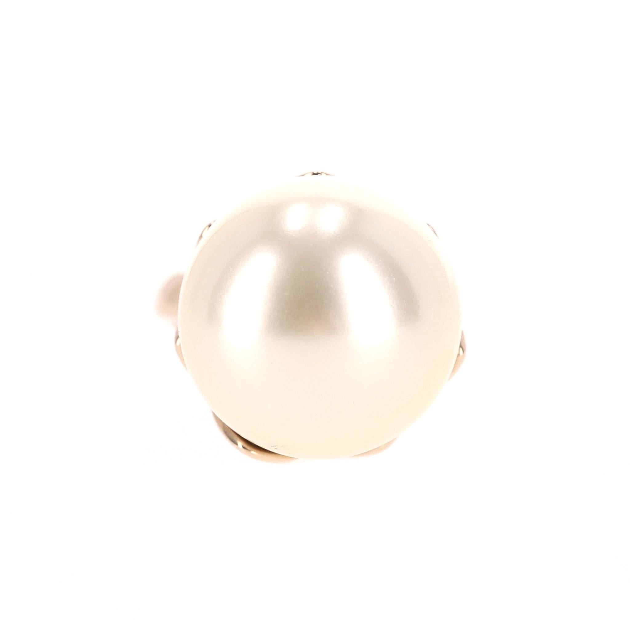 Round Cut Christian Dior Mise En Dior Pearl Tribal Ring For Sale