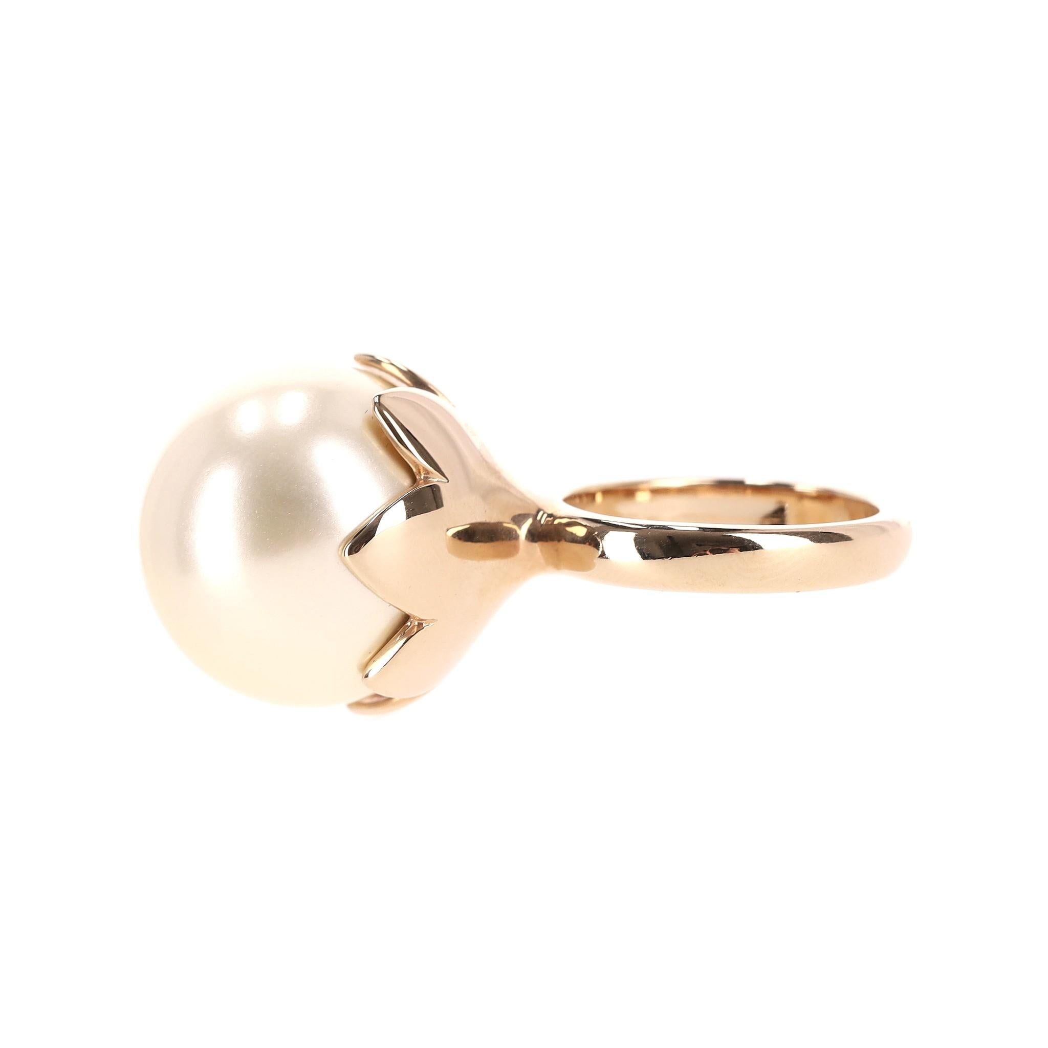 Christian Dior Mise En Dior Pearl Tribal Ring In Excellent Condition For Sale In London, GB