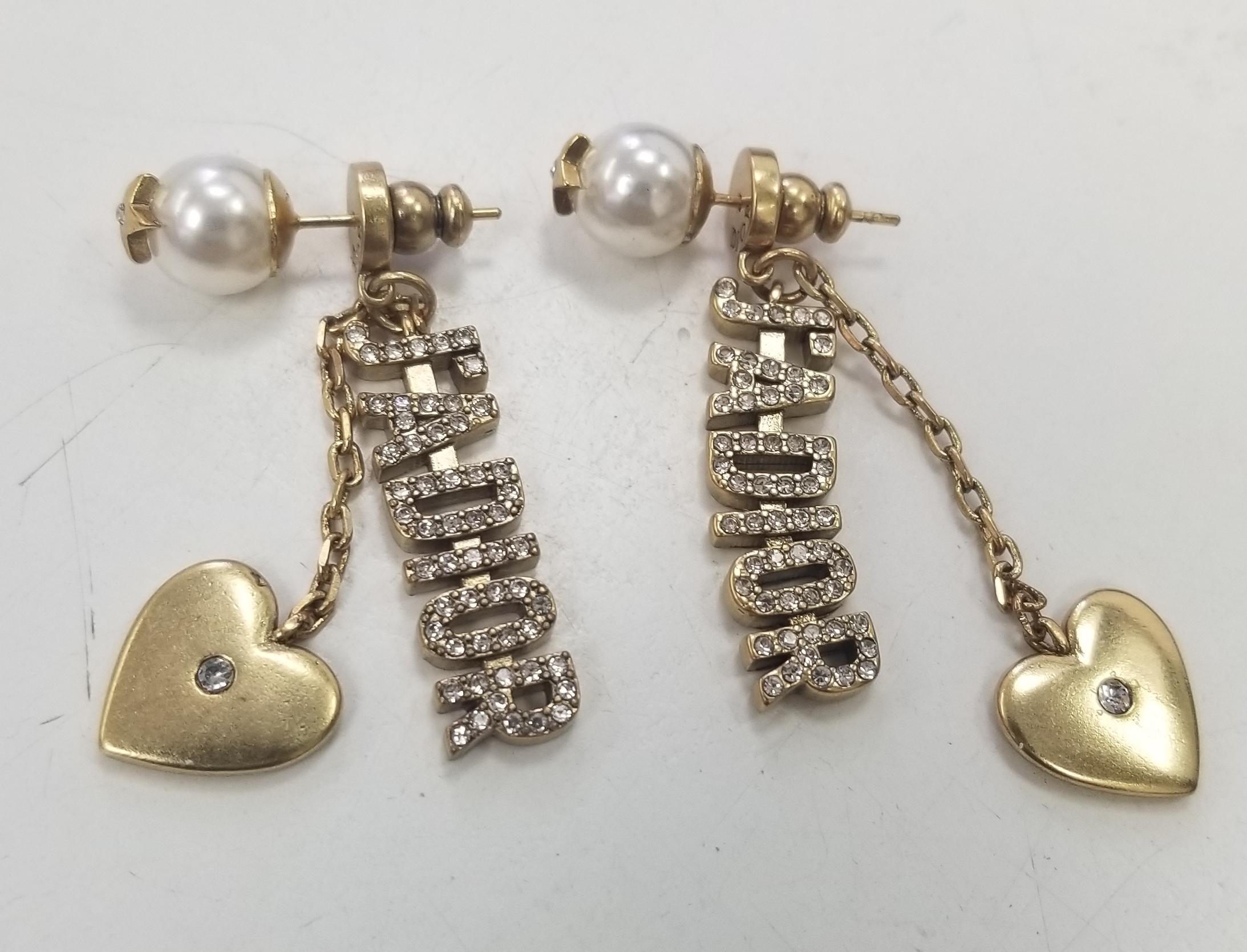 dior pearl tribal earrings