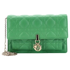 Christian Dior Miss Dior Charms Chain Pouch Cannage Quilt Lambskin