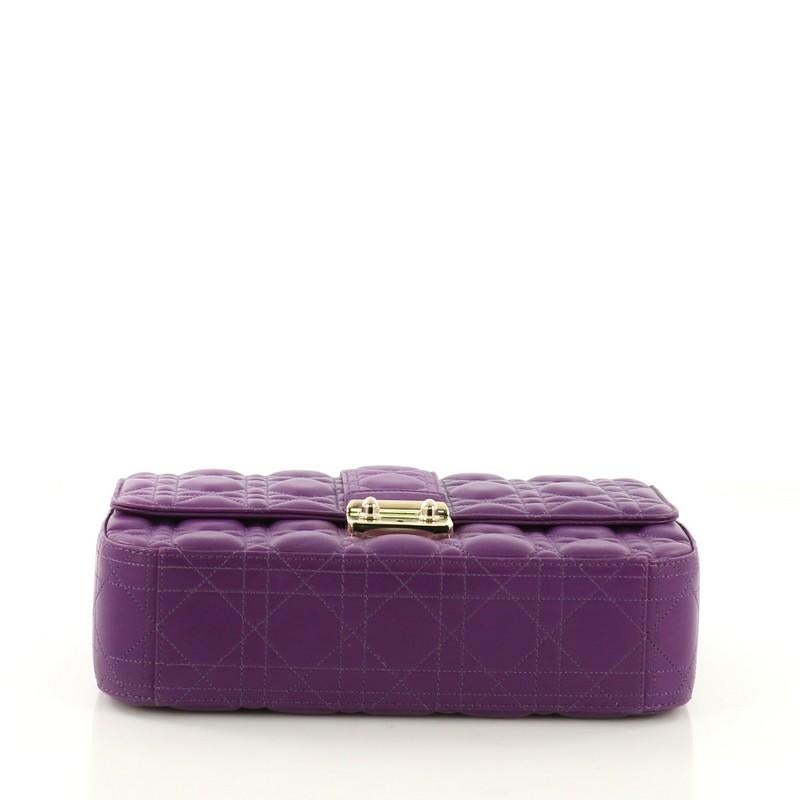 Christian Dior Miss Dior Flap Bag Cannage Quilt Lambskin Medium In Good Condition In NY, NY