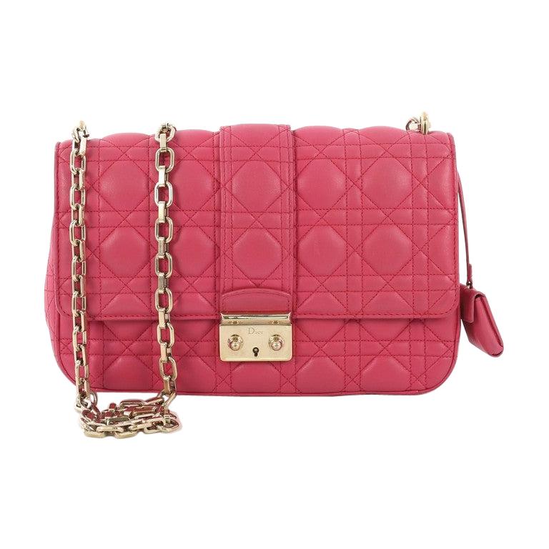 CHRISTIAN DIOR Miss Dior Cannage Quilted Leather Crossbody Bag