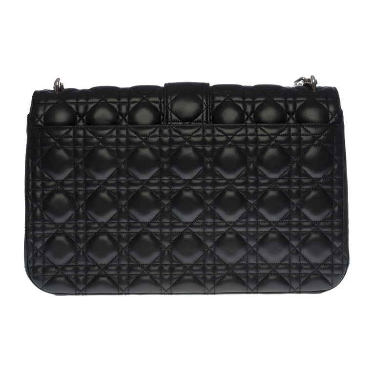 Christian Dior Miss Dior GM Shoulder bag in black cannage leather, SHW For  Sale at 1stDibs