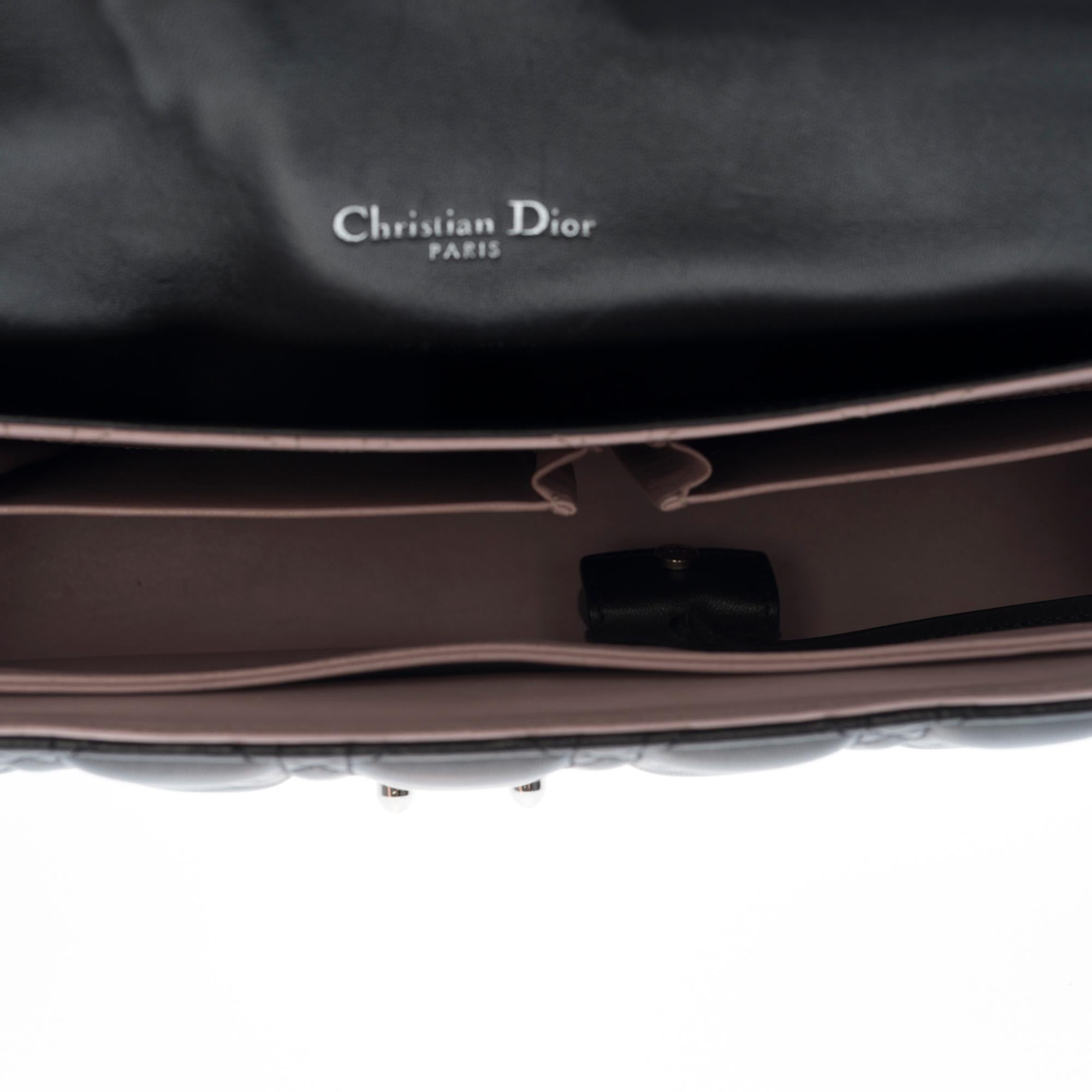 Christian Dior Miss Dior GM Shoulder bag in black cannage leather, SHW In Good Condition In Paris, IDF