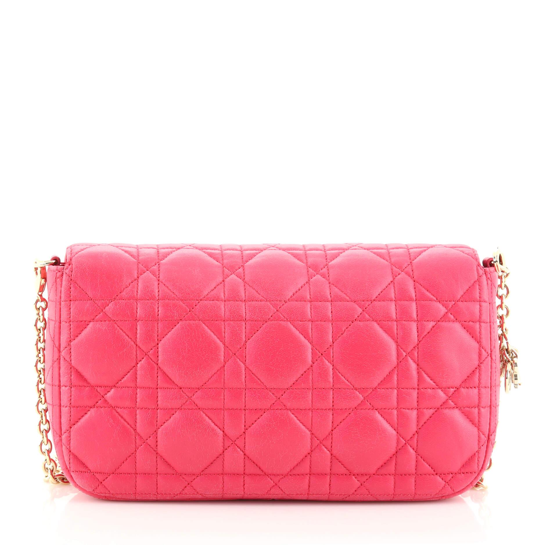 Pink Christian Dior Miss Dior Promenade Bag Cannage Quilt Lambskin