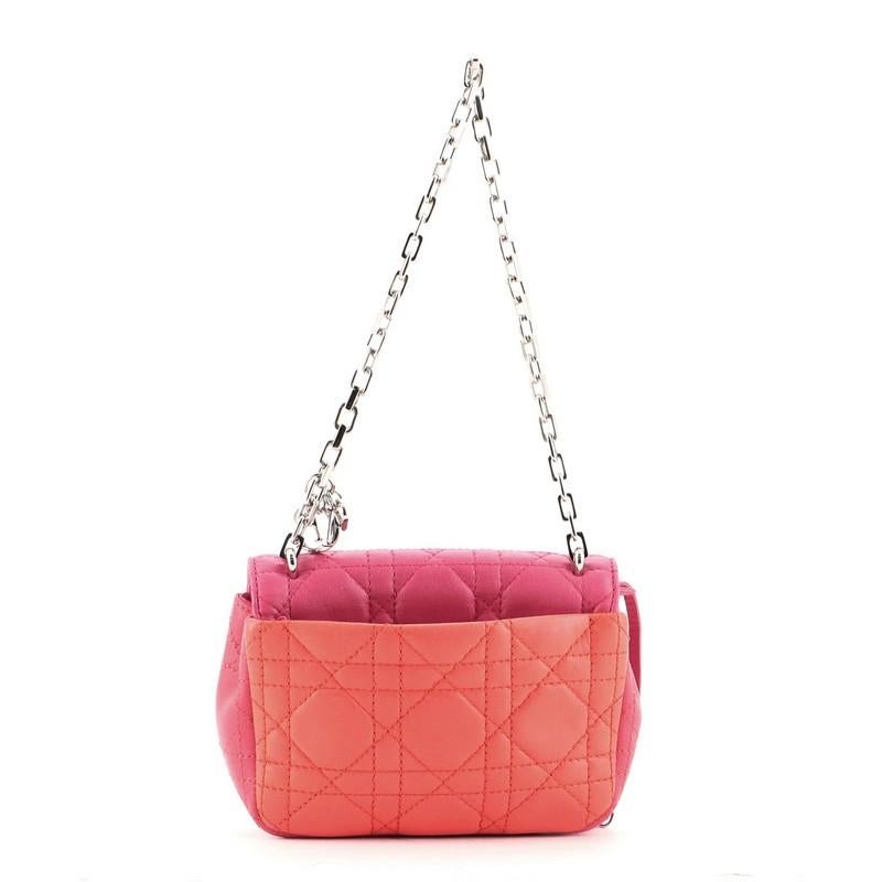 Pink Christian Dior Miss Dior Promenade Bag Cannage Quilted Lambskin Mini