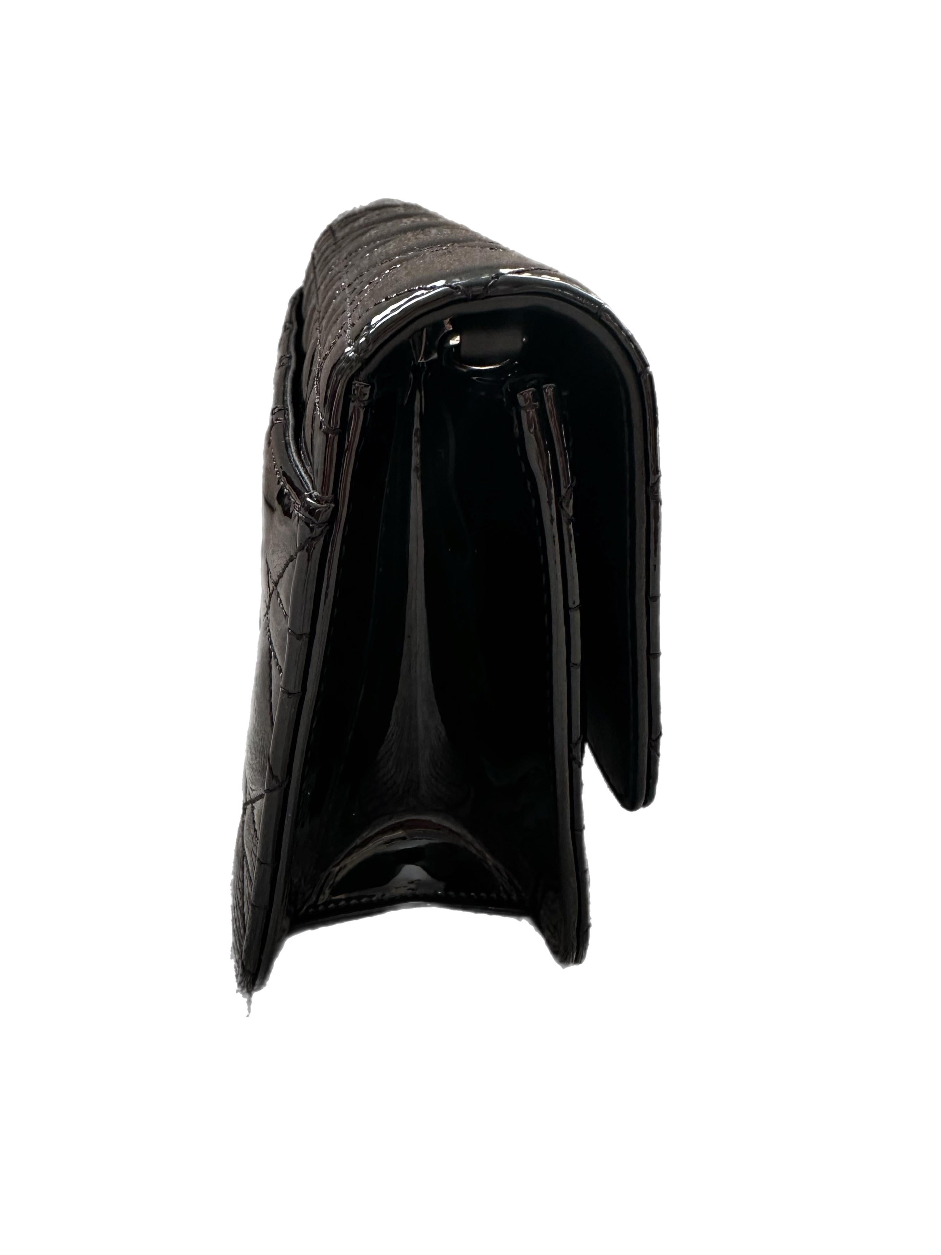 Christian Dior Miss Dior Promenade Cannage Patent Leather Shoulder Bag Black 4