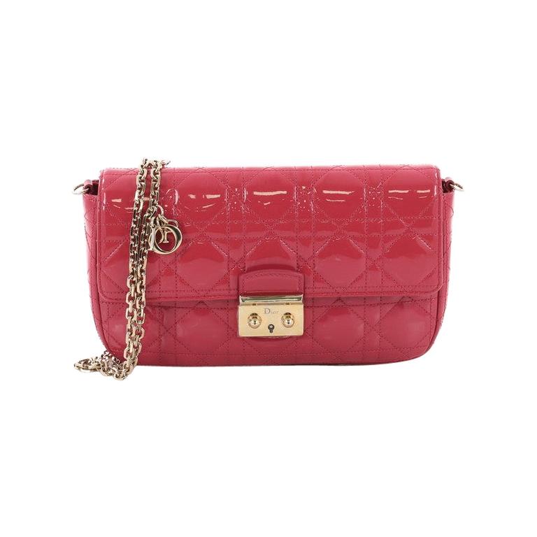 Christian Dior Miss Dior Promenade Handbag Cannage Quilt Patent