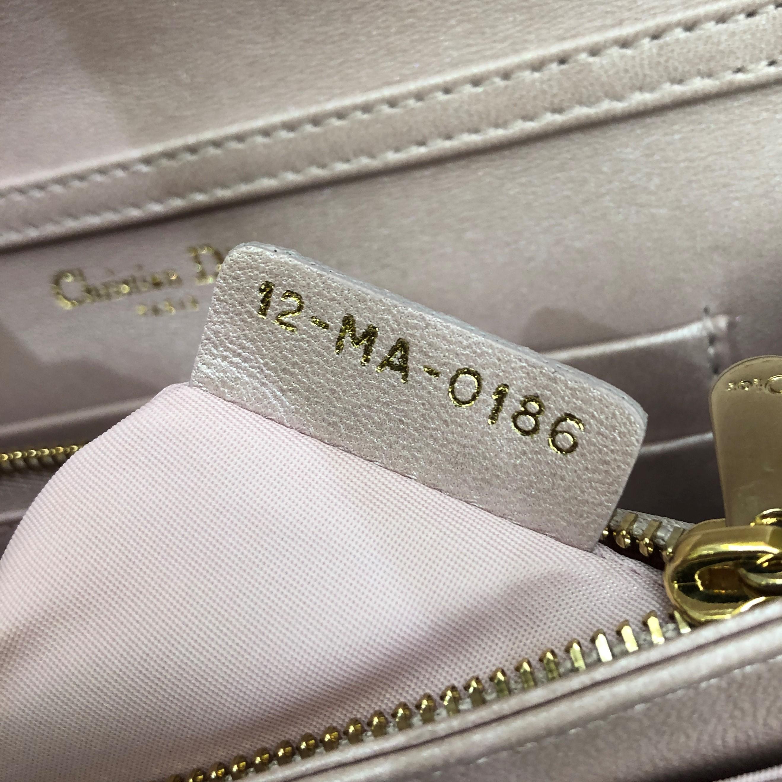 Christian Dior Miss Dior Promenade Wallet on Chain Cannage Quilt Iridescent In Good Condition In NY, NY