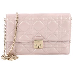Christian Dior Miss Dior Promenade Wallet on Chain Cannage Quilt Iridescent