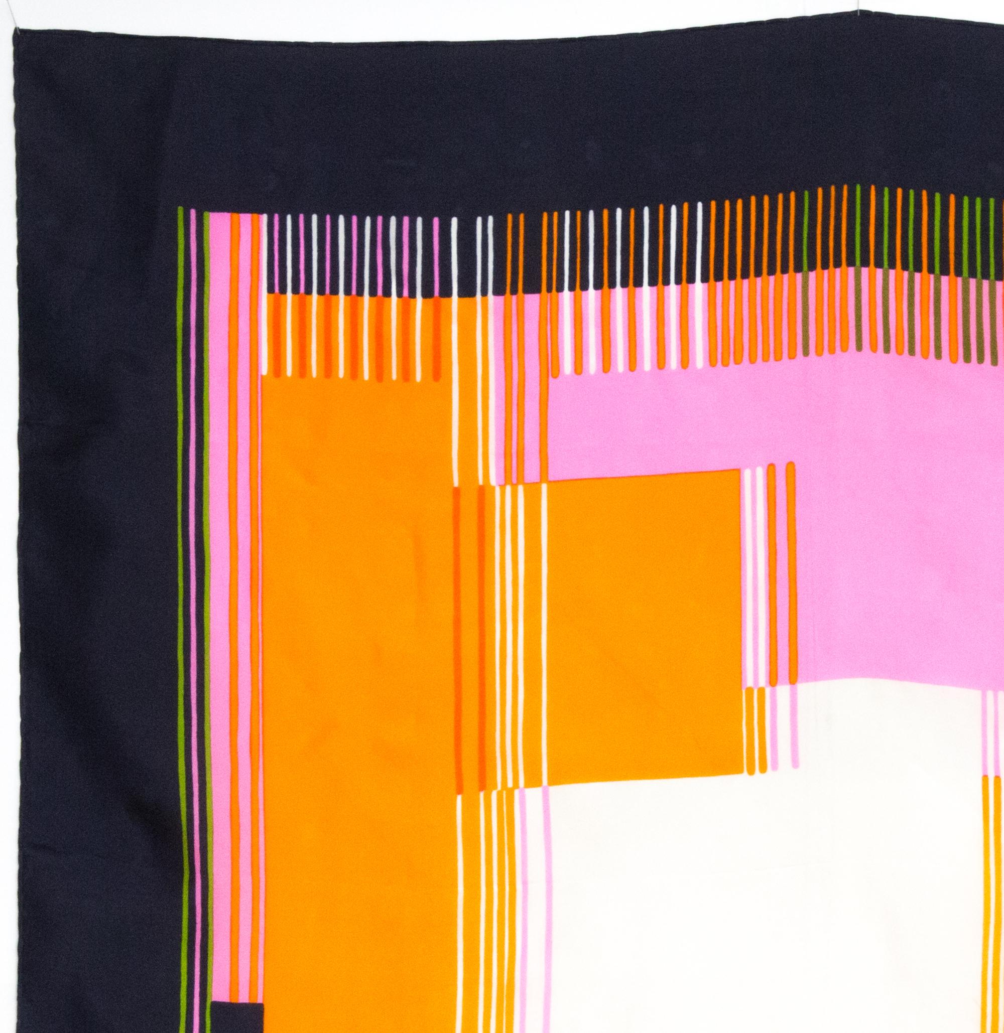 Black Christian Dior Miss Dior Silk Scarf For Sale