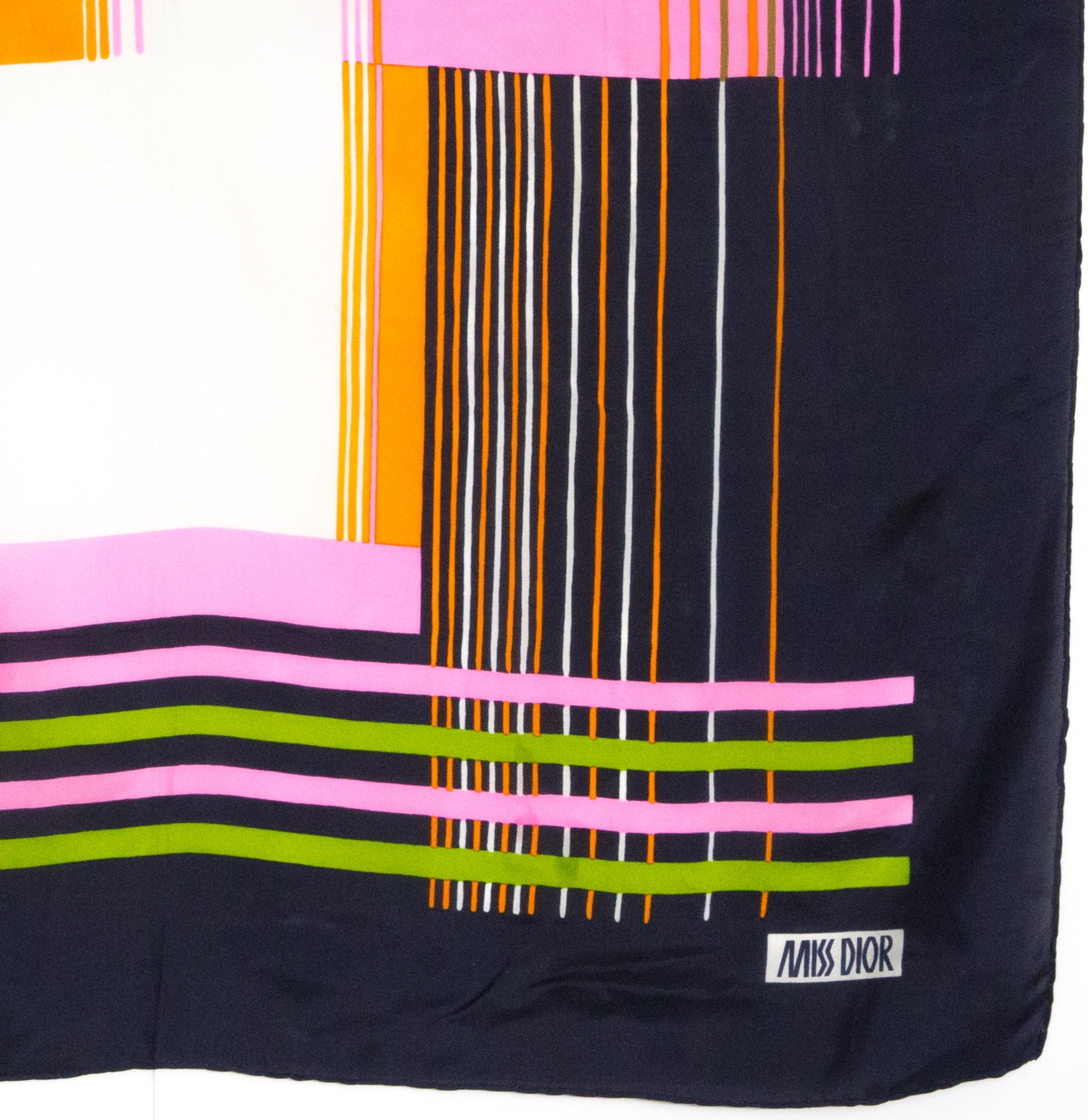 Christian Dior Miss Dior Silk Scarf For Sale 1