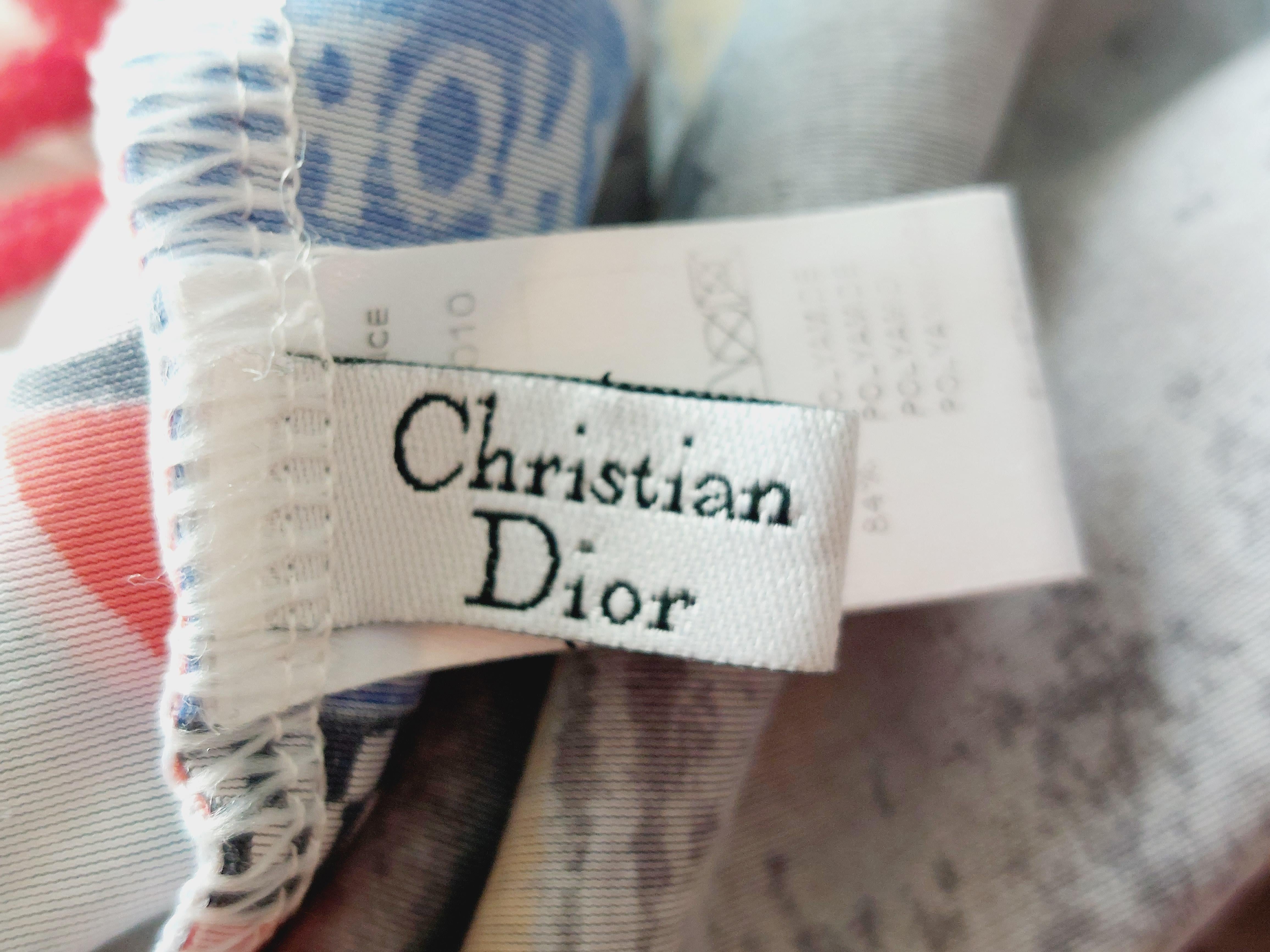 Christian Dior Miss Diorella Trompe L'oeil glänzender Wet Look Jeans-Badeanzug mit Stempel im Angebot 15