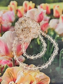 Christian Dior Mitchel Maer 1950 Clear Crystals Swag Double Layer Drop Brooch