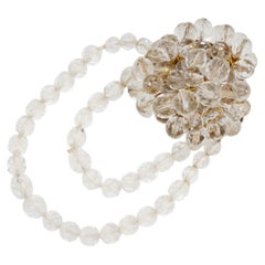 Christian Dior Mitchel Maer 1950 Clear Crystals Swag Double Layer Drop Brooch