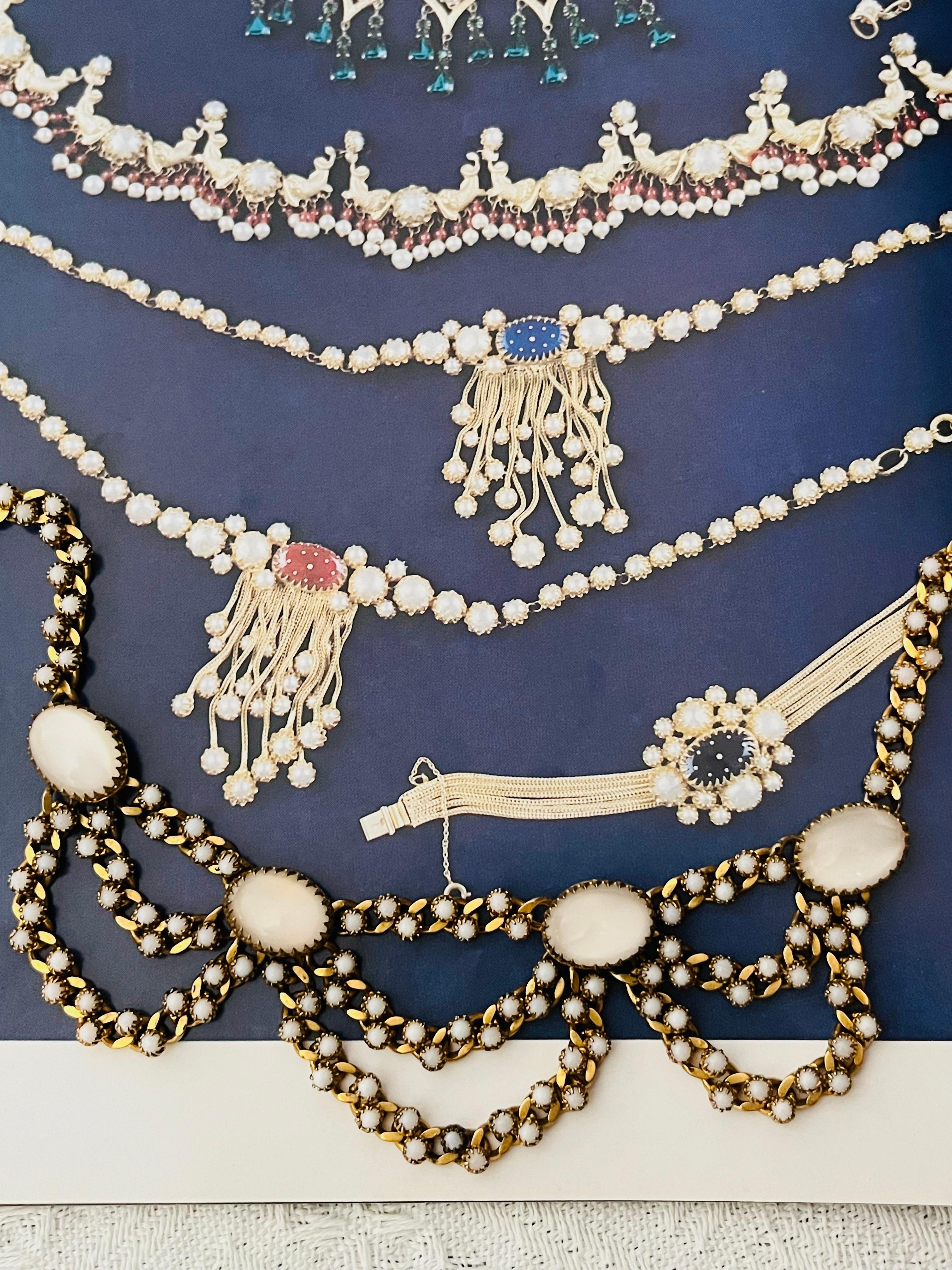 Women's or Men's Christian Dior Mitchel Maer 1950s Oval Moonstone Milky Cabochon Layers Necklace For Sale