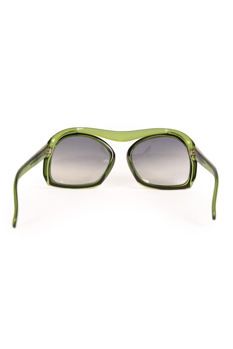 Christian Dior Model 2043 Oversized Green Sunglasses Grey Lenses, 1970s ...
