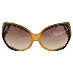 Christian Dior Modell D06 Oversize-Sonnenbrille in Bernstein-Khaki-Grad, 1970er Jahre