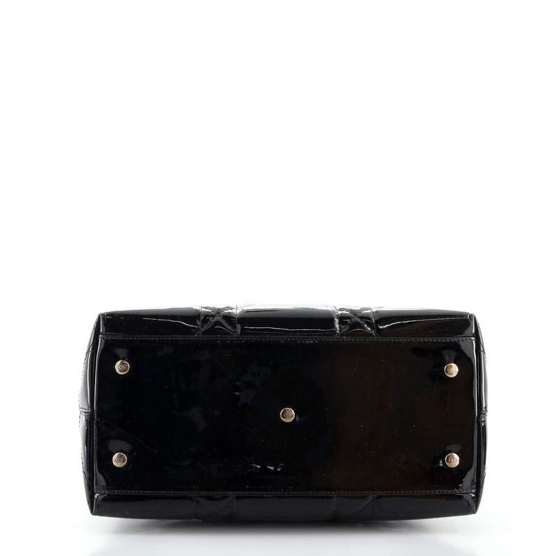Christian Dior Model: Granville Satchel Cannage Quilt Patent Medium In Good Condition In NY, NY