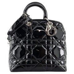 Christian Dior Model: Granville Satchel Cannage Quilt Patent Medium