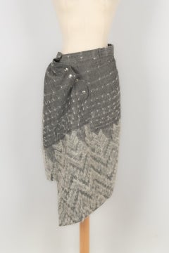 Christian Dior Mohair and Wool Asymmetrical Skirt, 2000s