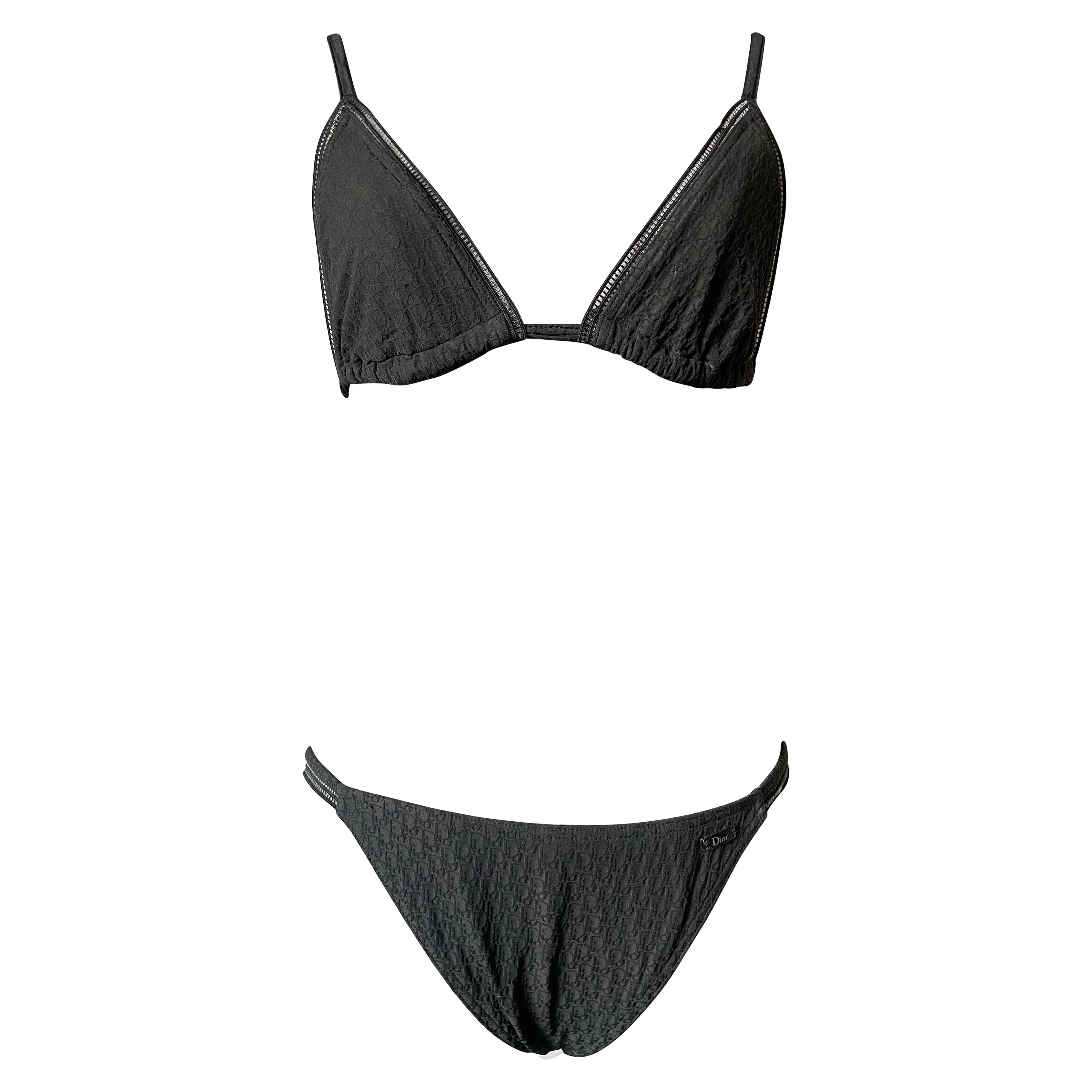 CHRISTIAN DIOR Monogram Bikini-Badeanzug Logo schräg Christian Dior