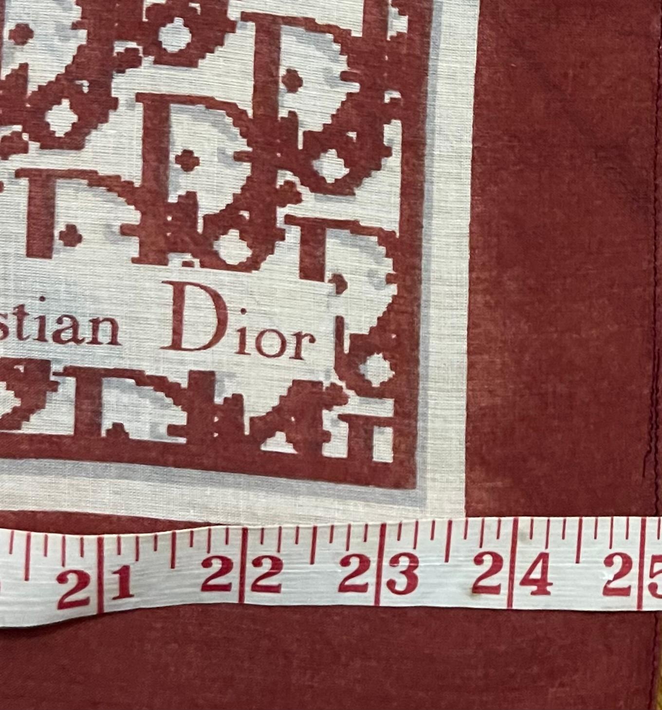 Bufanda de algodón con monograma Christian Dior en venta 1