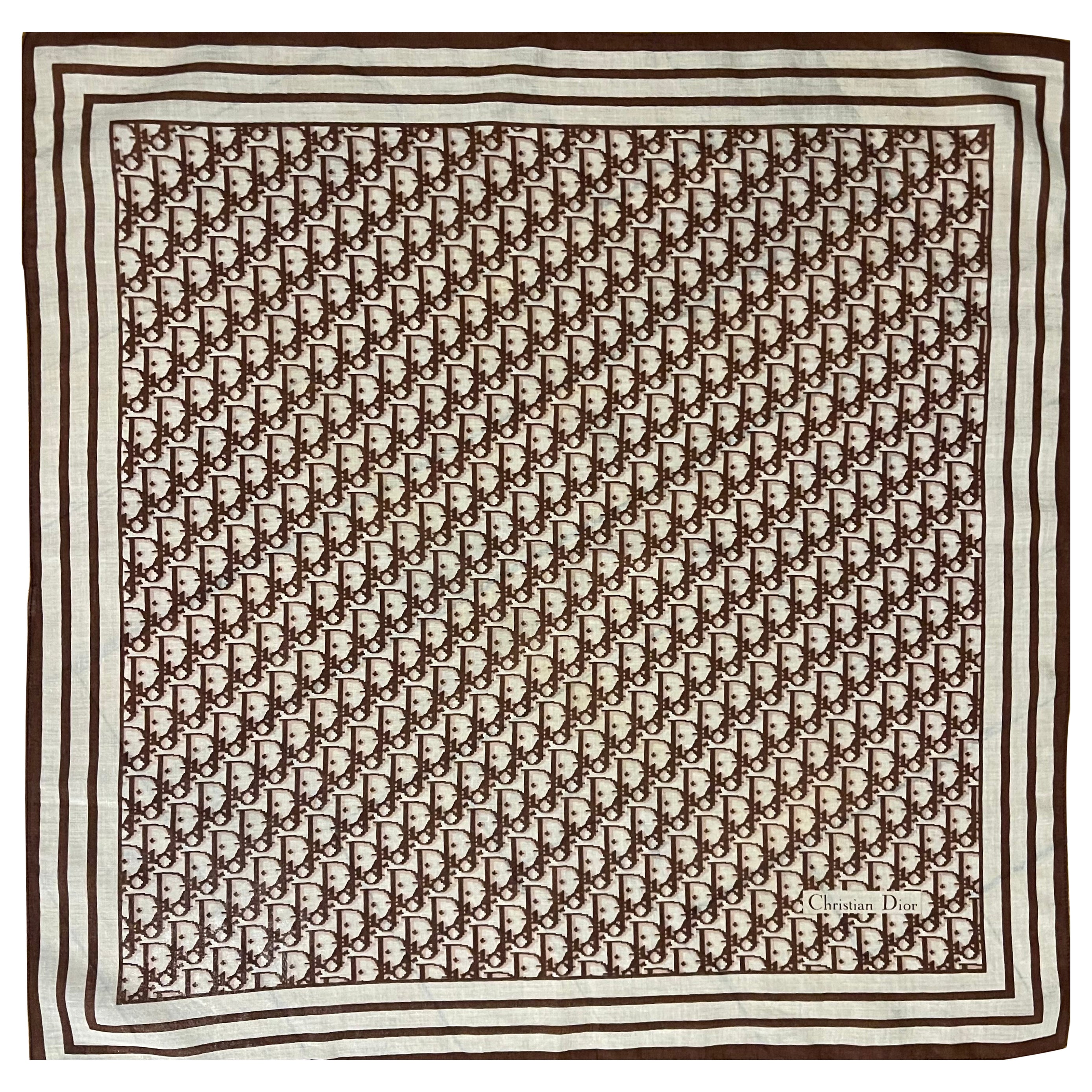 Christian Dior - Écharpe en coton avec monogramme
