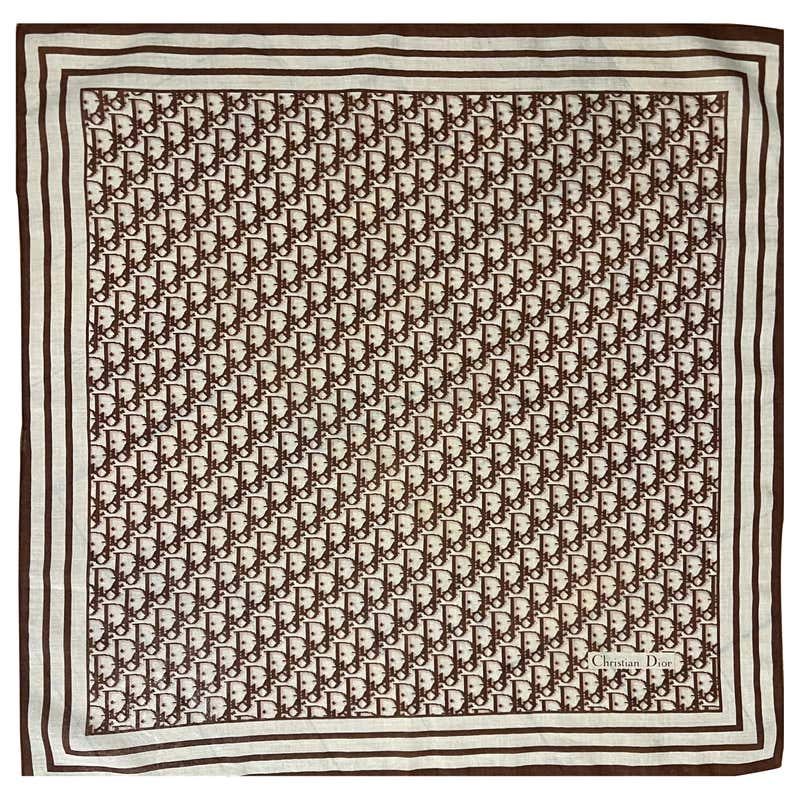 Christian Dior Monogram Cotton Scarf For Sale at 1stDibs