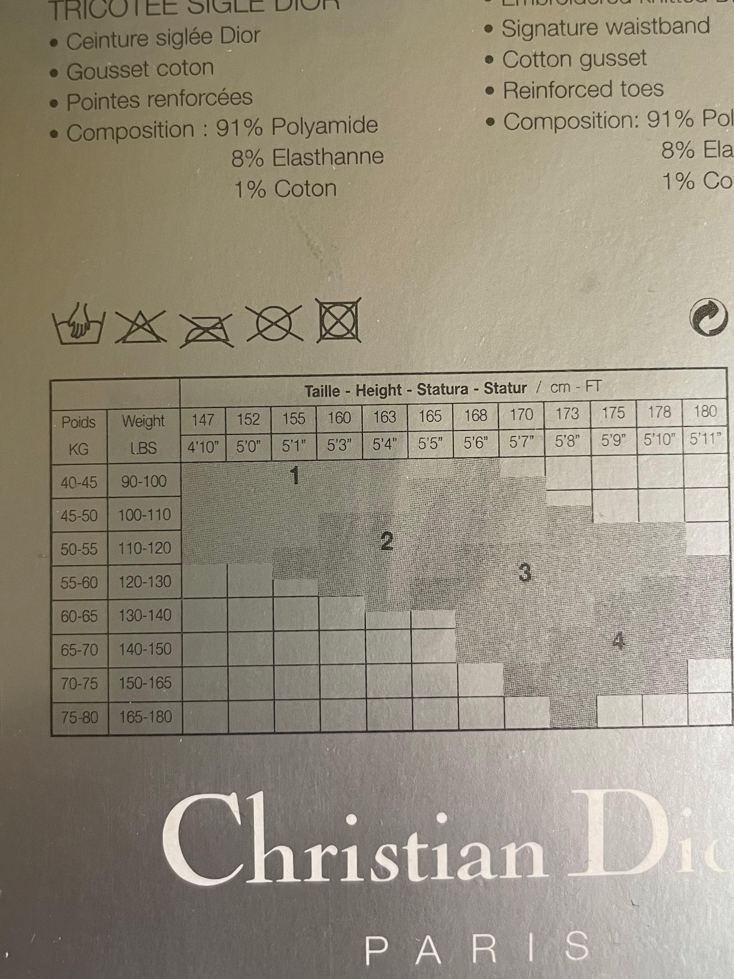 Gris Collants monogramme oblique CHRISTIAN DIOR en vente