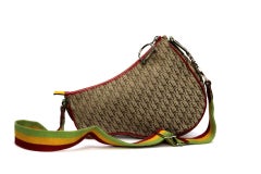 Christian Dior Monogram Rasta Trotter Saddle Bag