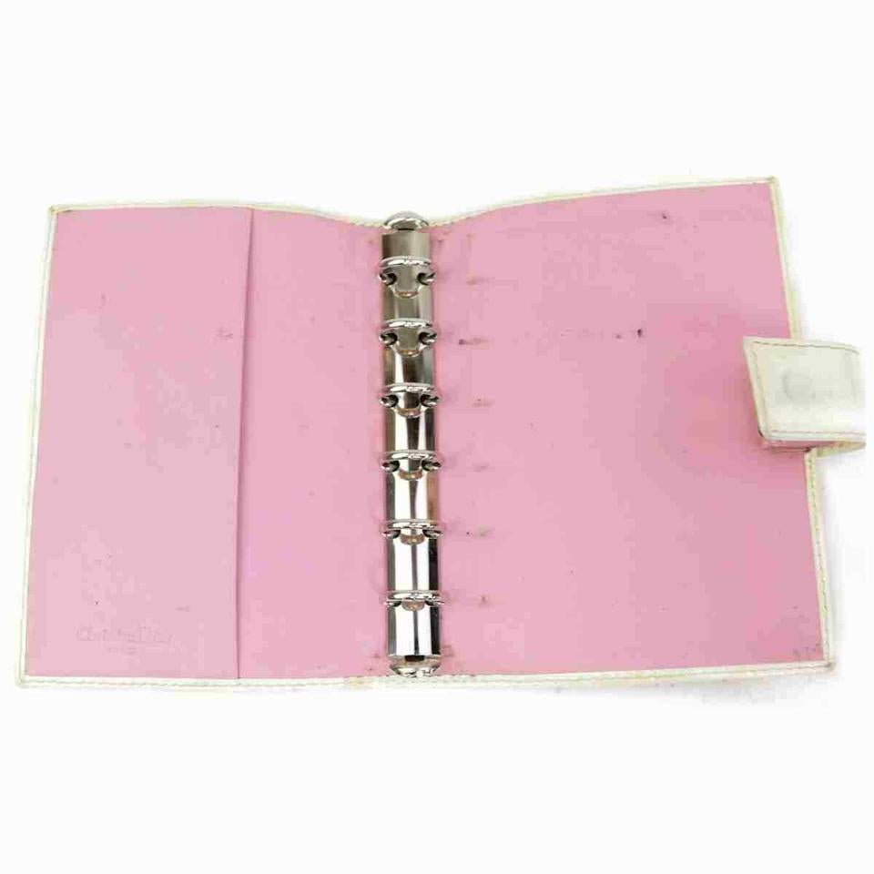 Christian Dior Monogram Trotter Small Ring Agenda Cover Notebook Diary 860186 In Good Condition For Sale In Dix hills, NY