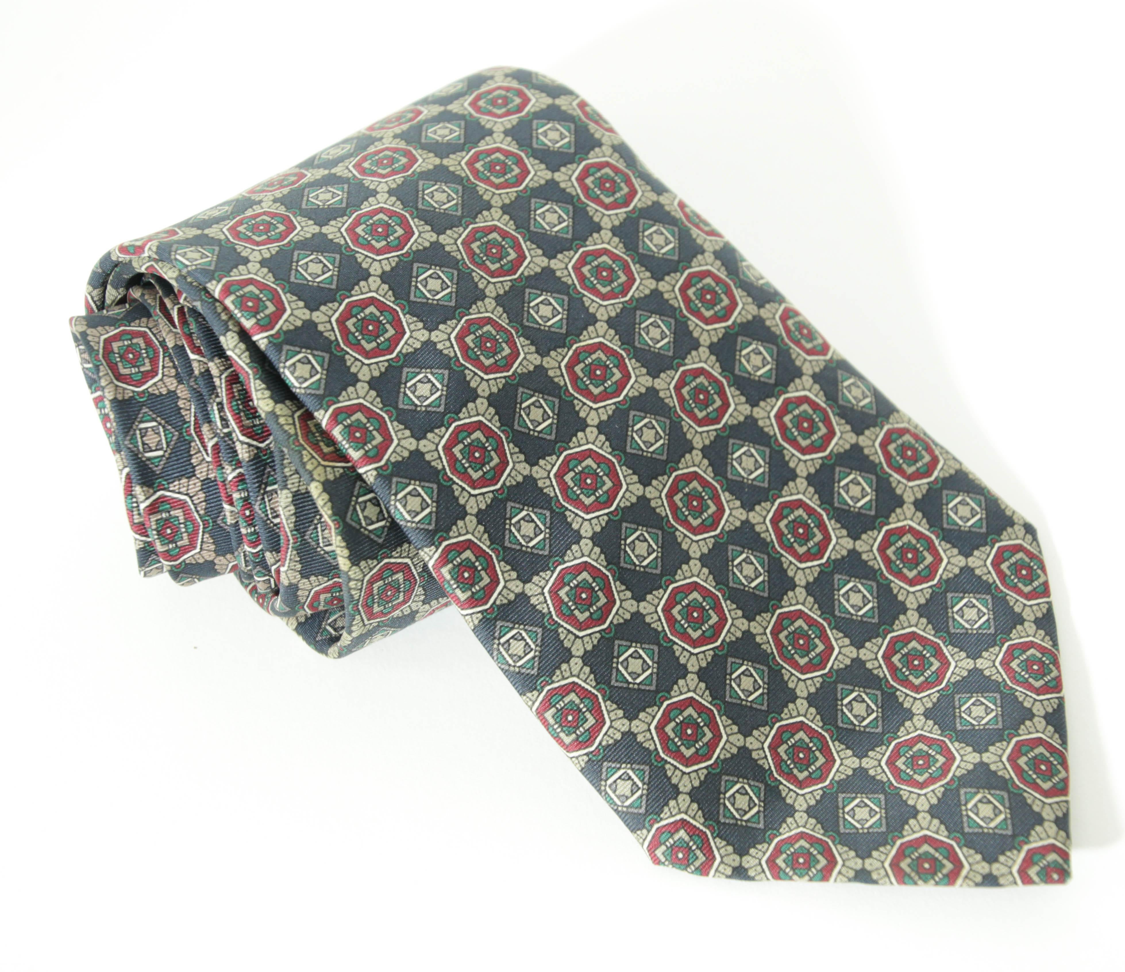 Gray CHRISTIAN DIOR MONSIEUR Silk Neck Tie Cravate For Sale
