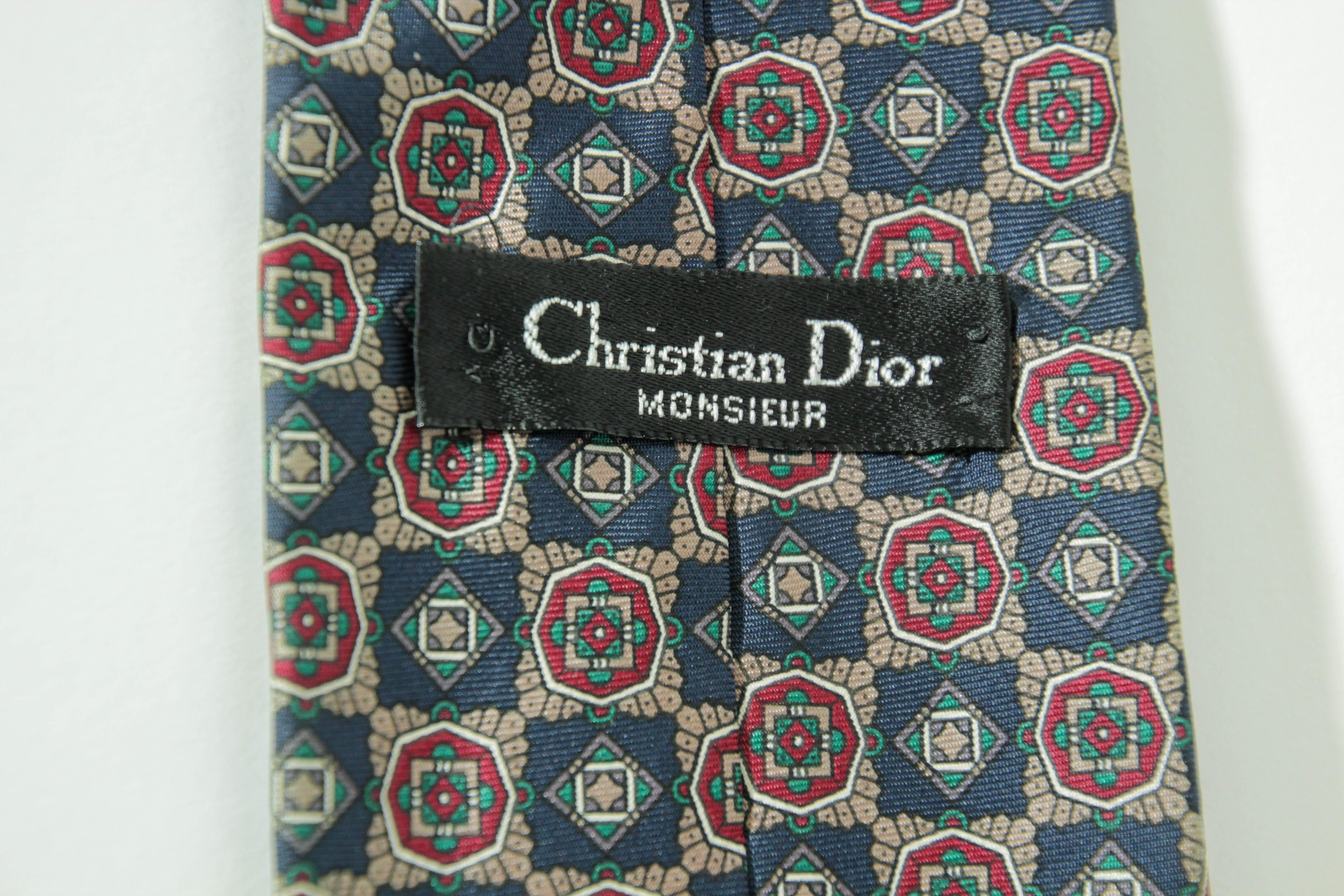 Men's CHRISTIAN DIOR MONSIEUR Silk Neck Tie Cravate For Sale