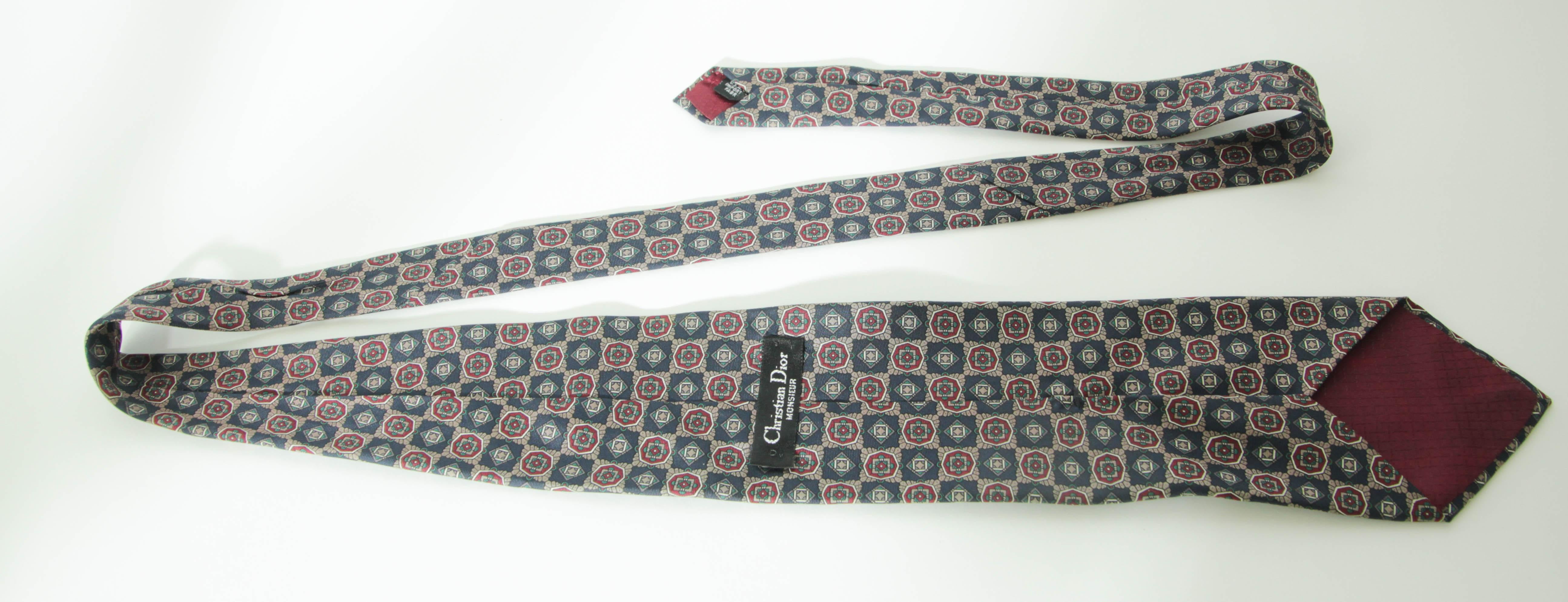 CHRISTIAN DIOR MONSIEUR Silk Neck Tie Cravate For Sale 2