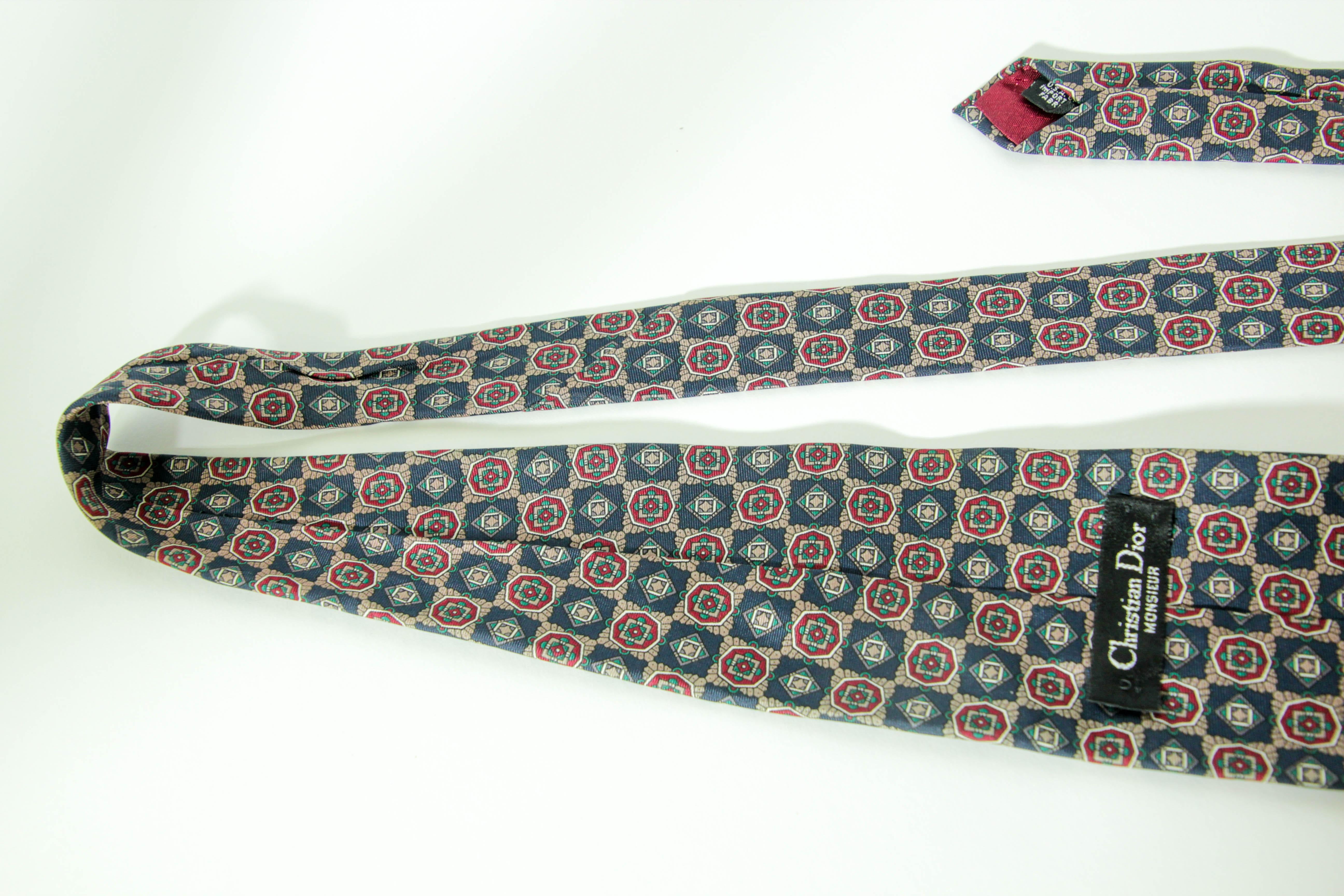 CHRISTIAN DIOR MONSIEUR Silk Neck Tie Cravate For Sale 3