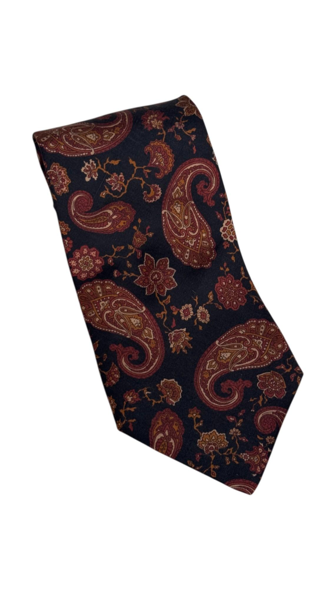 Christian Dior Monsieur Vintage Krawatte - Paisley-Muster in Burgund und Gold für Damen oder Herren im Angebot