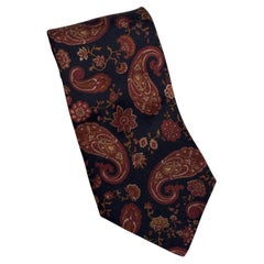 Christian Dior Monsieur Vintage Tie - Paisley Pattern in Burgundy and Gold