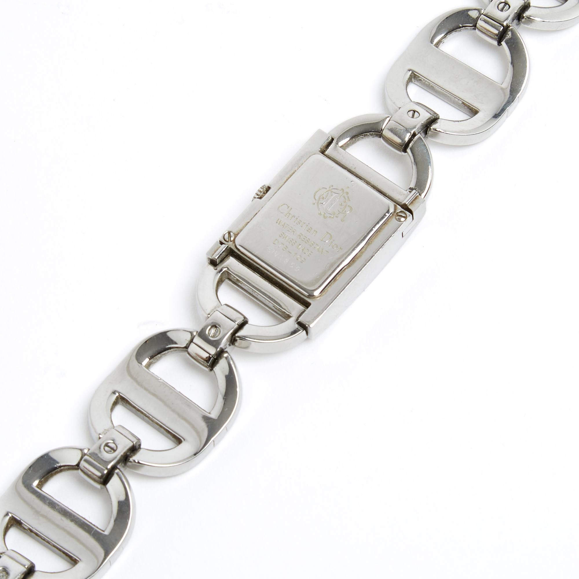 Christian Dior Montre Malice Circa 2005 Malice CD Full Steel Quartz wrist Watch Unisexe en vente