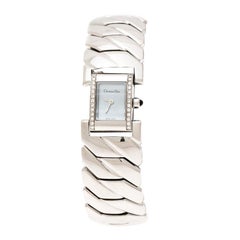 Christian Dior Mother of Pearl Diamond D72-1011 Art Deco Women's Wristwatch 14MM