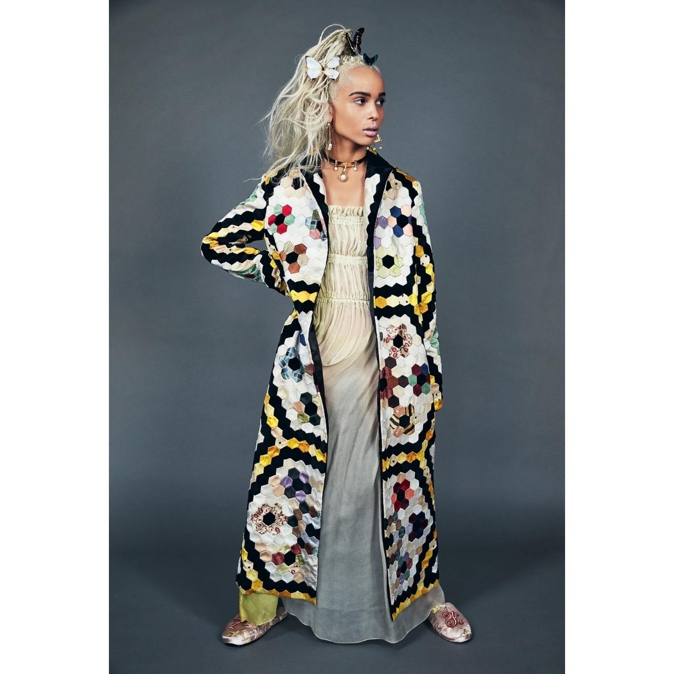 Christian Dior Multi Color Silk Velvet Patchwork Coat 2017 9