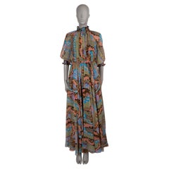 Robe Christian Dior en soie multicolore, imprimé patchwork, collection 2021, taille XS