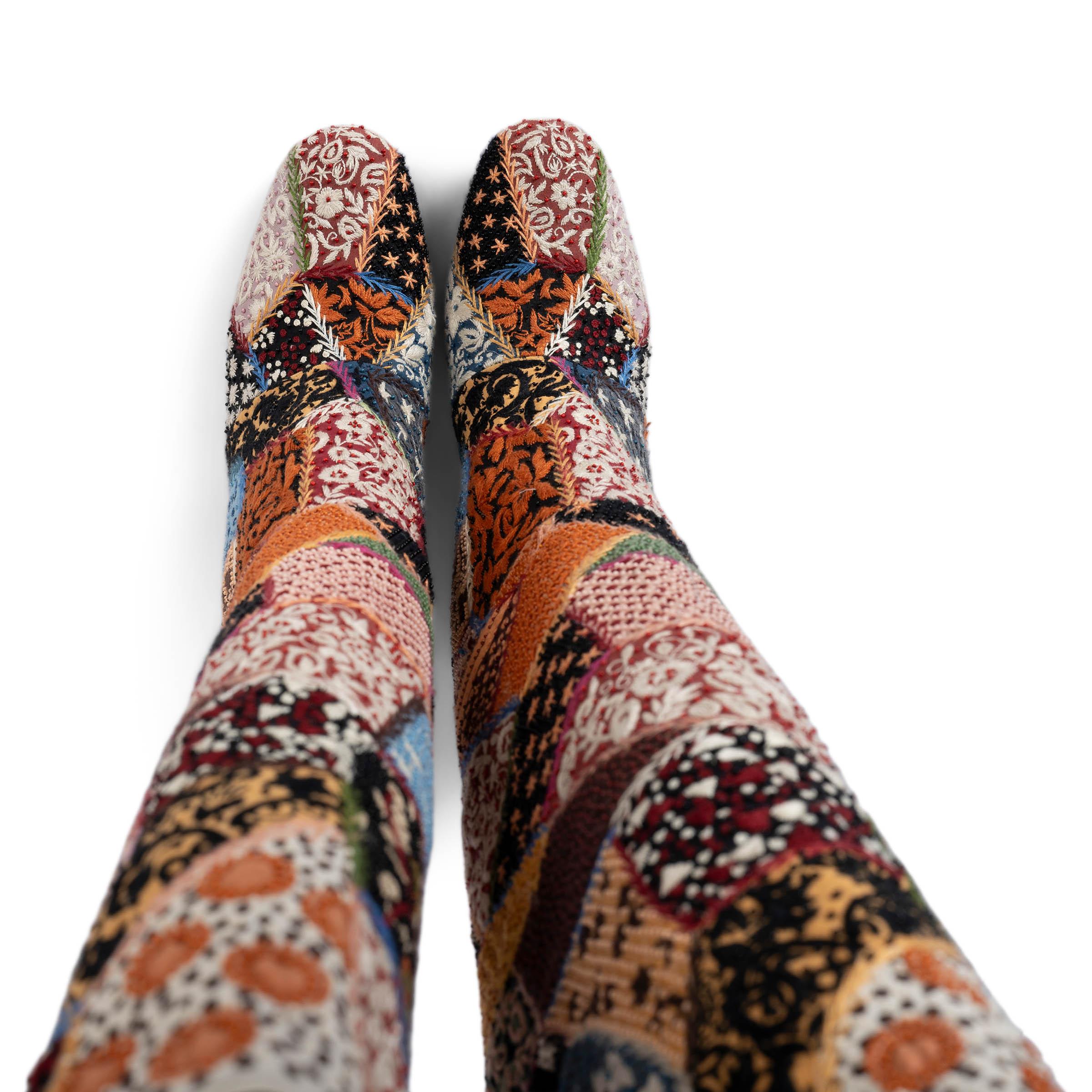Dior patchwork boots shop