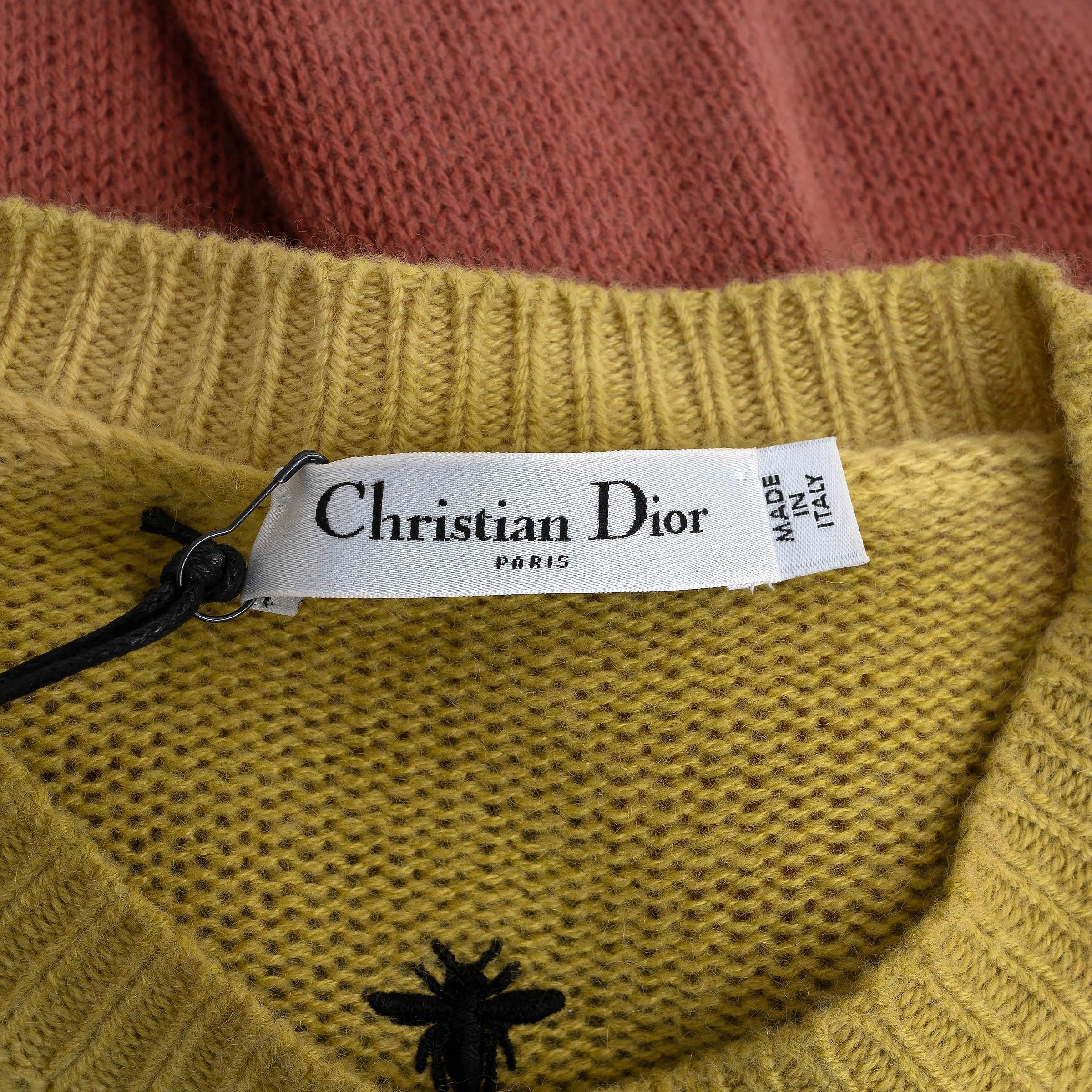 CHRISTIAN DIOR multicolor cashmere 2020 DIORAURA Sweater 36 XS For Sale 3
