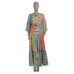 CHRISTIAN DIOR Robe midi en coton multicolore 2021 PATCHWORK PAISLEY VOILE