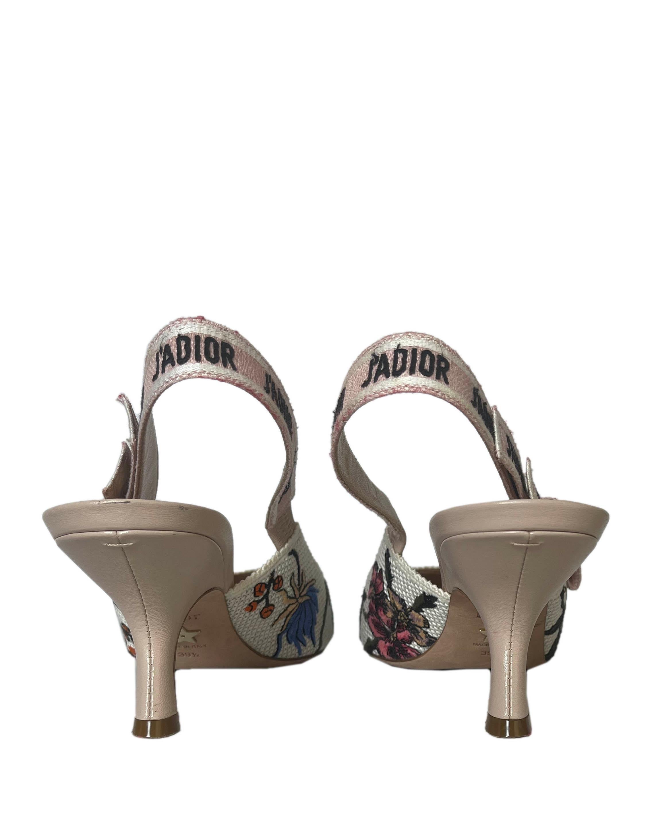 dior floral heels