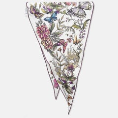 Christian Dior Multicolor Printed Silk Mexico Millefiori Diamond Scarf