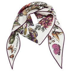 Christian Dior Multicolor Printed Silk Mexico Millefiori Diamond Scarf